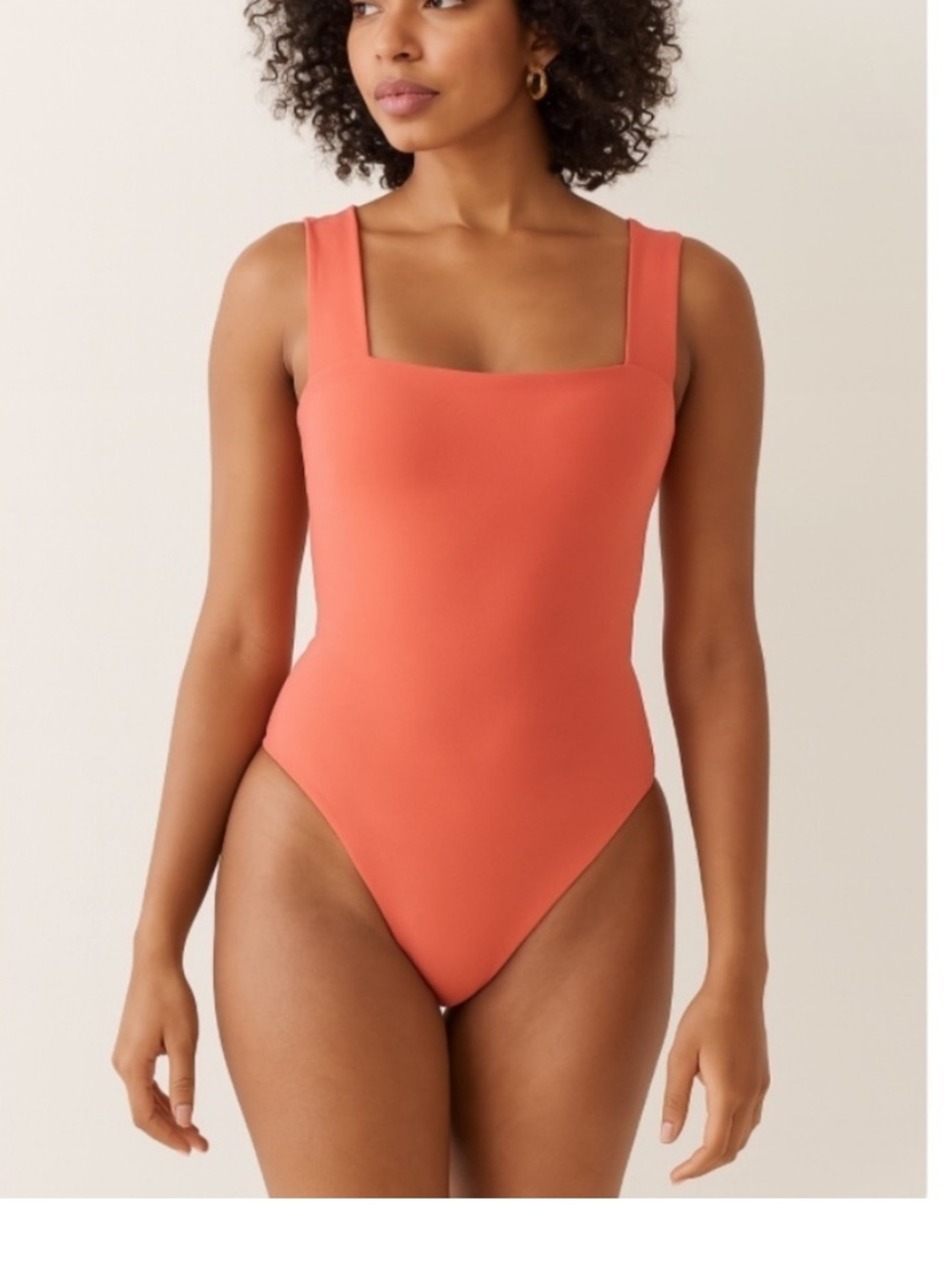 Abercrombie & Fitch Burnt Orange Square-Neck Bodysuit XS